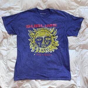 Sublime 40 oz to freedom band tee L casual short sleeve shirt skater celestial